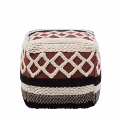 Cotton Pouffe Multicolour SAGAR