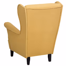 Wingback Chair ABSON Fabric Yellow