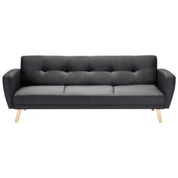Sofa Bed FLORLI Fabric Black 3 Seater