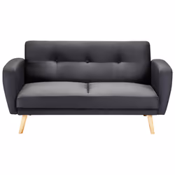 Sofa Bed FLORLI Fabric Black 2 Seater