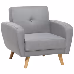 Recliner Chair FLORLI Fabric Light Grey
