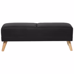 Ottoman FLORLI Fabric Black