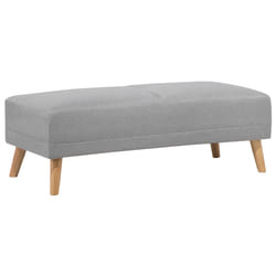 Ottoman FLORLI Fabric Light Grey