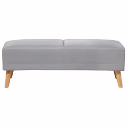 Ottoman FLORLI Fabric Light Grey