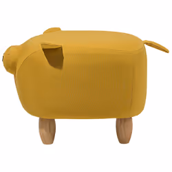 Animal Stool PIGGY Fabric Yellow