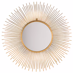 Wall Mirror CILLY 80 cm 80 cm Metal Gold