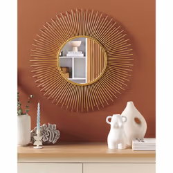 Wall Mirror CILLY 80 cm 80 cm Metal Gold