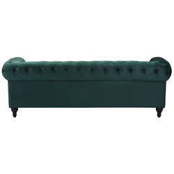 Sofa CHESTERFIELD Velvet Emerald Green 3 Seater - Additional view 4