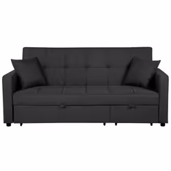 Sofa Bed GLOMMA Fabric Dark Grey 3 Seater