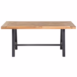 Garden Dining Table SCANIA 170 cm 80 cm Acacia Wood Black