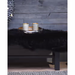 Faux Sheepskin Rug Black MUNGO