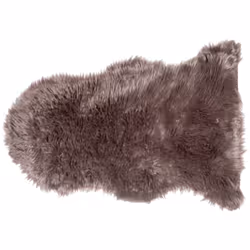 Faux Sheepskin Rug Brown MUNGO