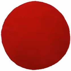 Shaggy Round Area Rug 140 cm Red DEMRE