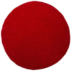 Shaggy Round Area Rug  140 cm Red DEMRE