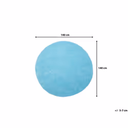 Shaggy Round Rug Ã¸ 140 cm Blue DEMRE - Additional view 4