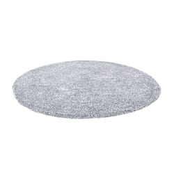 Shaggy Round Rug Ã¸ 140 cm Salt and Pepper DEMRE