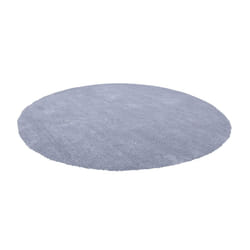 Shaggy Round Rug Ã¸ 140 cm Light Grey DEMRE