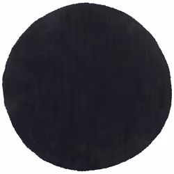 Shaggy Round Area Rug  140 cm Black DEMRE