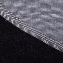 Shaggy Round Area Rug  140 cm Black DEMRE