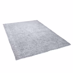 Shaggy Area Rug 200 x 200 cm Salt and Pepper DEMRE