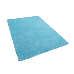 Shaggy Area Rug 140 x 200 cm Blue DEMRE