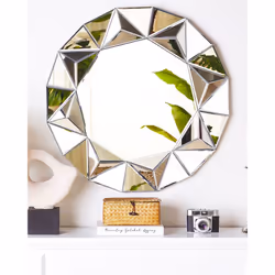 Wall Mirror HABAY 70 cm 70 cm Silver