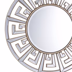 Wall Mirror FLERS 70 cm 70 cm Metal Gold