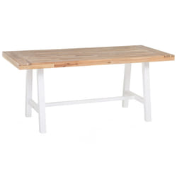 Garden Dining Table SCANIA 170 cm 80 cm Acacia Wood White