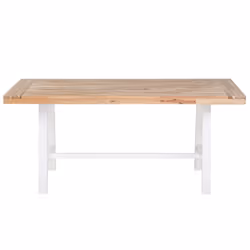 Garden Dining Table SCANIA 170 cm 80 cm Acacia Wood White