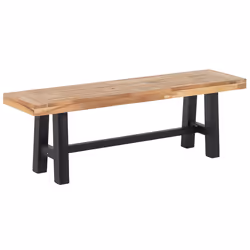 Garden Bench SCANIA 140 cm Acacia Wood Black