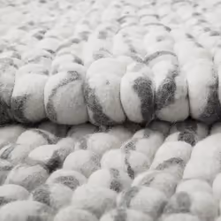 Felt Ball Rug 160 x 230 cm Light Grey AMDO