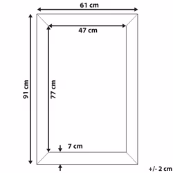 Wall Mirror MERVENT 61 cm 91 cm Silver