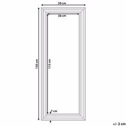 Wall Mirror VERTOU 50 cm 130 cm White