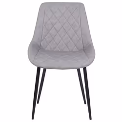 Set of 2 Dining Chairs MARIBEL Faux Leather Light Grey - Additional view 4