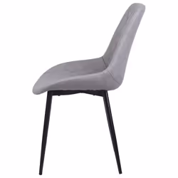 Set of 2 Dining Chairs MARIBEL Faux Leather Light Grey - Additional view 5