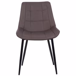 Set of 2 Dining Chairs MELROSE II Faux Leather Dark Brown - Additional view 4