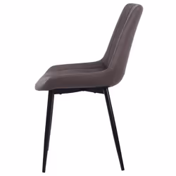 Set of 2 Dining Chairs MELROSE II Faux Leather Dark Brown - Additional view 5