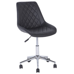 Desk Chair Swivel MARIBEL Faux Leather Black