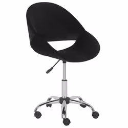 Desk Chair Swivel SELMA Velvet Black