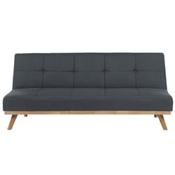 Sofa Bed FROYA Fabric Dark Grey 3 Seater