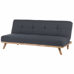 Sofa Bed FROYA Fabric Dark Grey 3 Seater