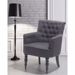 Armchair ALESUND Fabric Dark Grey