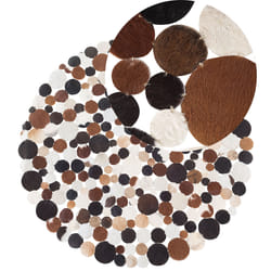Rug SORGUN Ã¸ 140 cm Leather Golden Brown