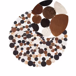 Rug SORGUN Ã¸ 140 cm Leather Golden Brown
