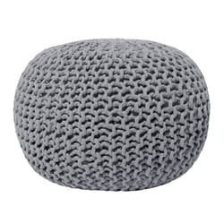 Pouffe CONRAD Cotton Grey 50 cm 50 cm 35 cm