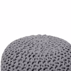 Pouffe CONRAD Cotton Grey 50 cm 50 cm 35 cm