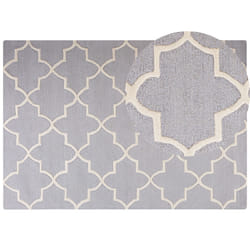 Wool Area Rug 160 x 230 cm Grey SILVAN