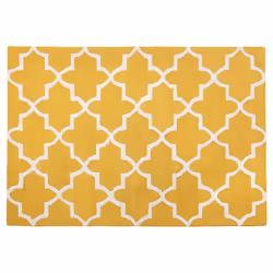 Wool Area Rug 140 x 200 cm Yellow SILVAN