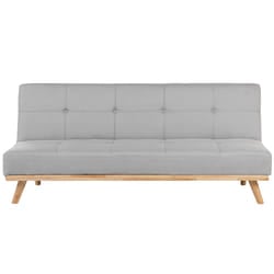 Sofa Bed FROYA Fabric Light Grey 3 Seater