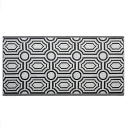 Outdoor Rug BIDAR 90 x 180 cm Black Reversible